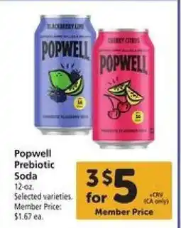 Safeway Popwell prebiotic soda offer