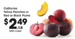 Kroger California Yellow Peaches or Red or Black Plums offer