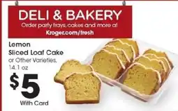Kroger Lemon Sliced Loaf Cake offer