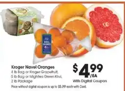 Kroger Kroger Navel Oranges offer