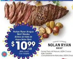 Kroger Nolan Ryan Angus Skirt Steaks offer