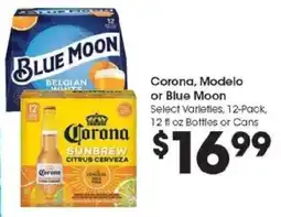 Kroger Corona, Modelo or Blue Moon offer