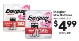 Kroger Energizer Max Batteries offer