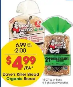 Kroger Dave's Killer Bread Organic Bread offer