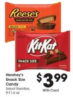 Kroger Hershey's Snack Size Candy offer