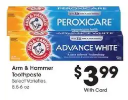 Kroger Arm & Hammer Toothpaste offer