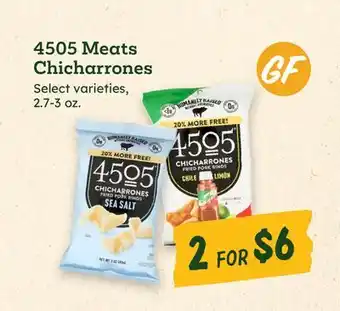 Sprouts Farmers Market 4505 Meats Chicharrones offer