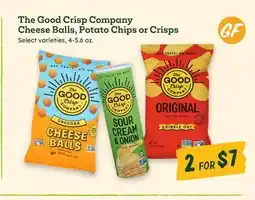 Sprouts Farmers Market The Good Crisp Company Cheese Balls, Potato Chips or Crisps offer