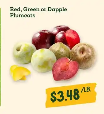 Sprouts Farmers Market Red, Green or Dapple Plumcots offer