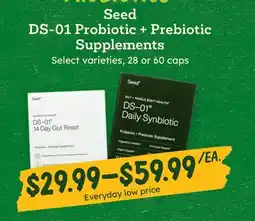 Sprouts Farmers Market Seed DS-01 Probiotic + Prebiotic Supplements offer