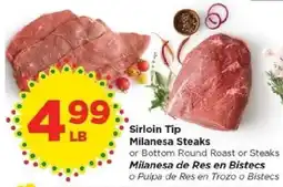 Food 4 Less Sirloin Tip Milanesa Steaks offer