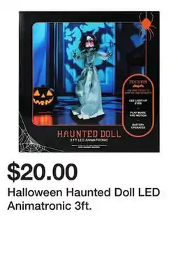 Five Below Halloween Haunted Doll LED Animatronic 3ft offer