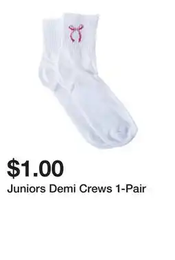 Five Below Juniors Demi Crews 1-Pair offer