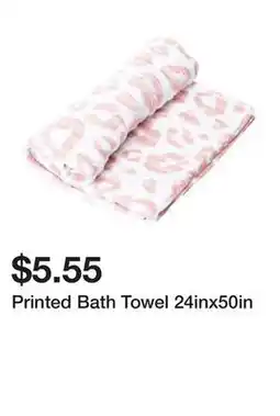 Five Below Printed Bath Towel 24inx50in offer