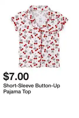 Five Below Short-Sleeve Button-Up Pajama Top offer