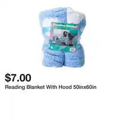 Five Below Reading Blanket With Hood 50inx60in offer