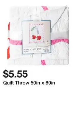 Five Below Quilt Throw 50in x 60in offer