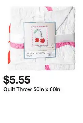Five Below Quilt Throw 50in x 60in offer