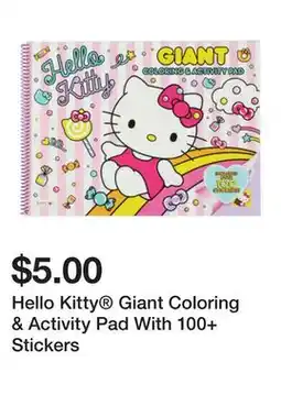Five Below Hello Kitty Giant Coloring & Activity Pad With 100+ Stickers offer