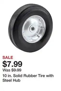 Harbor Freight Tools 10 in. Solid Rubber Tire with Steel Hub offer