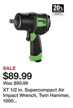 Harbor Freight Tools XT 1/2 in. Supercompact Air Impact Wrench, Twin Hammer, 1000 ft-lbs, Green offer