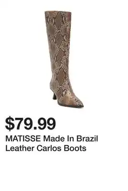 Marshalls MATISSE Made In Brazil Leather Carlos Boots offer