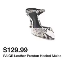 Marshalls PAIGE Leather Preston Heeled Mules offer