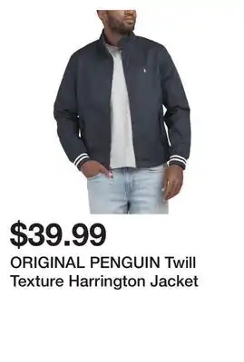 Marshalls ORIGINAL PENGUIN Twill Texture Harrington Jacket offer