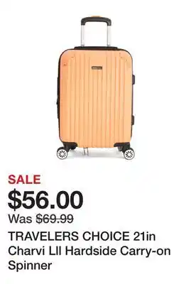 Marshalls TRAVELERS CHOICE 21in Charvi Lll Hardside Carry-on Spinner offer