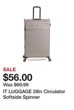 Marshalls IT LUGGAGE 28in Circulator Softside Spinner offer