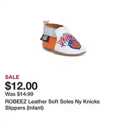 Marshalls ROBEEZ Leather Soft Soles Ny Knicks Slippers (Infant) offer