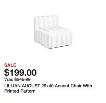 Marshalls LILLIAN AUGUST 29x40 Accent Chair With Printed Pattern offer