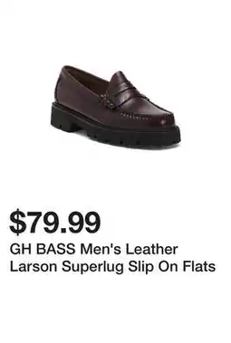 Marshalls GH BASS Men's Leather Larson Superlug Slip On Flats offer