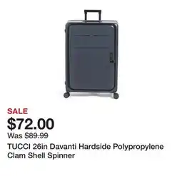 Marshalls TUCCI 26in Davanti Hardside Polypropylene Clam Shell Spinner offer