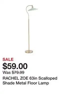 Marshalls RACHEL ZOE 63in Scalloped Shade Metal Floor Lamp offer