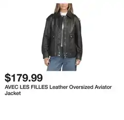 Marshalls AVEC LES FILLES Leather Oversized Aviator Jacket offer