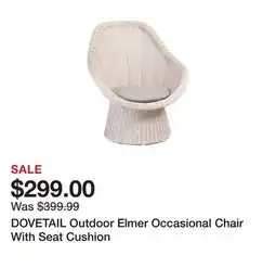 Marshalls DOVETAIL Outdoor Elmer Occasional Chair With Seat Cushion offer