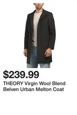 Marshalls THEORY Virgin Wool Blend Belven Urban Melton Coat offer