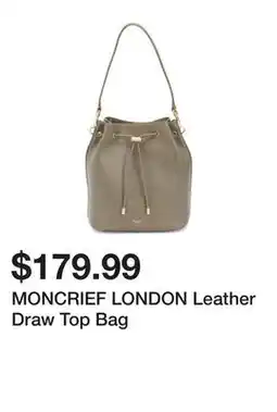 Marshalls MONCRIEF LONDON Leather Draw Top Bag offer