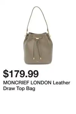 Marshalls MONCRIEF LONDON Leather Draw Top Bag offer
