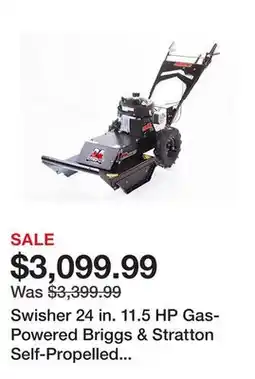 Tractor Supply Company Swisher 24 in. 11.5 HP Gas-Powered Briggs & Stratton Self-Propelled Walk-Behind Rough-Cut Mower offer