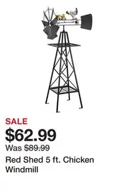Tractor Supply Company Red Shed 5 ft. Chicken Windmill offer