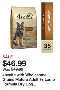 Tractor Supply Company 4health with Wholesome Grains Mature Adult 7+ Lamb Formula Dry Dog Food offer