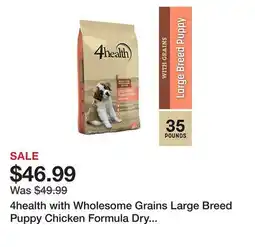 Tractor Supply Company 4health with Wholesome Grains Large Breed Puppy Chicken Formula Dry Dog Food offer