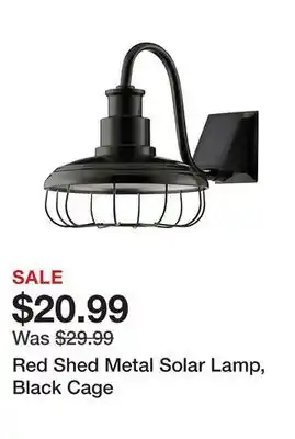 Tractor Supply Company Red Shed Metal Solar Lamp, Black Cage offer