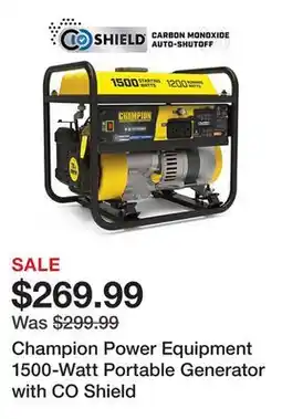 Tractor Supply Company Champion Power Equipment 1500-Watt Portable Generator with CO Shield offer