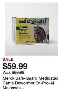 Tractor Supply Company Merck Safe-Guard Medicated Cattle Dewormer En-Pro-Al Molasses Block, 25 lb offer