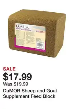 Tractor Supply Company DuMOR Sheep and Goat Supplement Feed Block offer