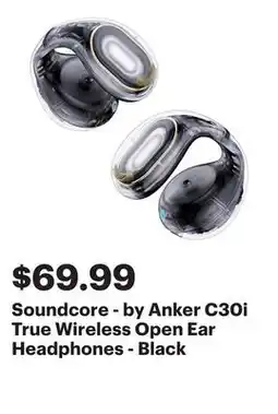 Best Buy Soundcore - by Anker C30i True Wireless Open Ear Headphones - Black offer