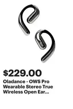 Best Buy Oladance - OWS Pro Wearable Stereo True Wireless Open Ear Headphones - Luminous Titanium offer
